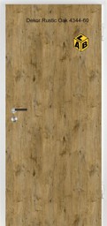 Bild von Tür Holz 42 dB mit Stahleckzarge Dekor Rustic Oak 4344-60 Maß Wählbar
